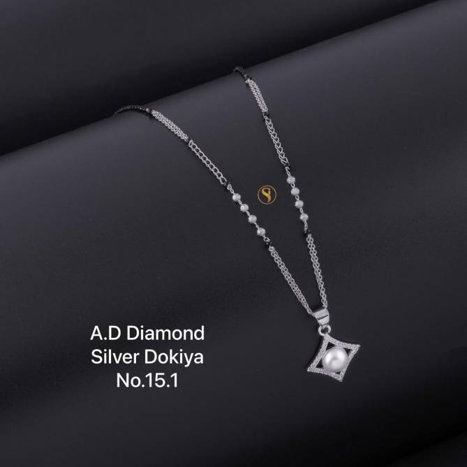 AD Diamond  Designer Silver And Rose Gold Dokiya Wholesale Price In Surat
